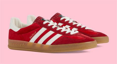 red gucci gazelles|adidas x gucci gazelle.